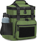 GLENKEY Tactical Lunch Box Cooler Bag - Expandable Insulated Lunch Bag for Men Women - Large Lunchbox for Adults Work Shifts Outdoor Trips Army Green 16L
