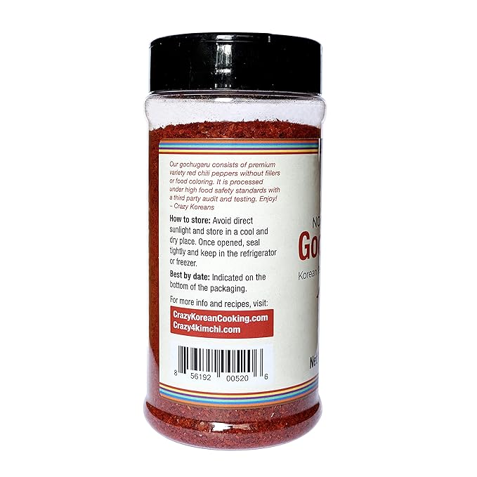 Non-GMO, Gochugaru, Kosher, Gluten Free, No additives, Korean Red Pepper Powder Flakes, Coarse Grind 6 OZ by Crazy Korean Cooking