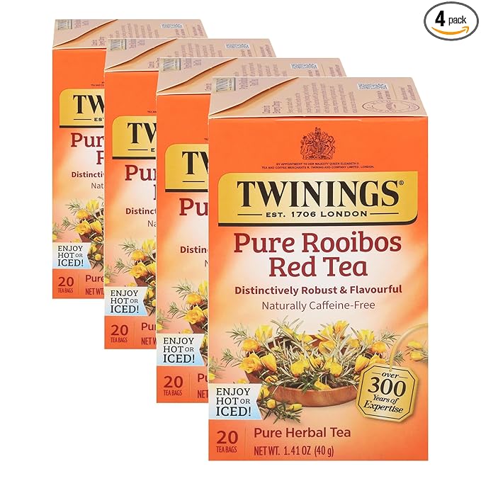 Twinings Tea Red African Rooibos Tea, 20 ct (Pack of 4)