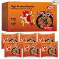 HealSpot High Protein Spicy Fire Chicken Noodles, Dry Tossed Ramen, 31g Plant-Based Protein, Low Fat, Low Carb, Non GMO, Keto Friendly & Plant Based (6 packs) | 50% Protein, Keto Friendly, Vegen Friendly, Healthy Quick Meal