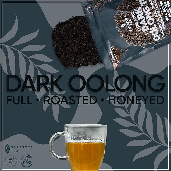 Organic Oolong Tea Loose Leaf 16oz Bulk | 100% USDA Organic Chinese Oolong Tea | Premium Semi-Oxidized Full Leaf | Smooth, Floral & Toasted Flavor | High Antioxidants | Energy & Metabolism Support | Hot or Iced | Non-GMO