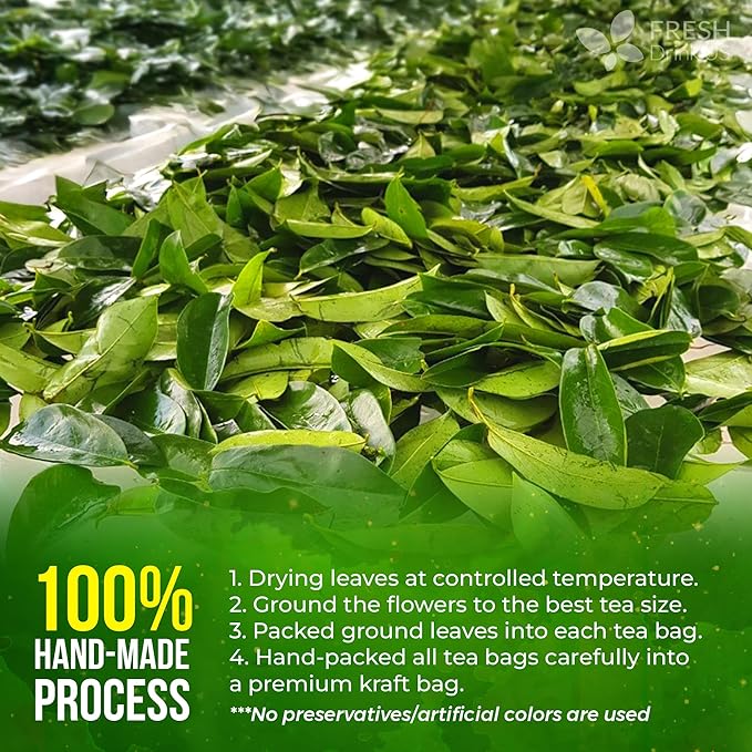 FreshDrinkUS, Premium 8oz Soursop Dried Leaves Loose Leaf Tea – 100% Pure Annona Muricata Leaves, Naturally Dried, Caffeine-Free Herbal Tea for Daily Enjoyment. Sugar-Free. Vegan