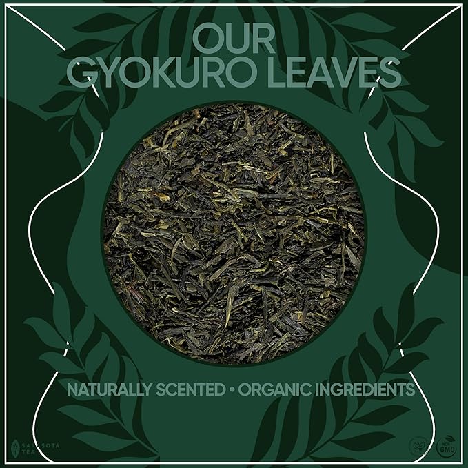 Gyokuro Tea Loose Leaf 3 oz | Premium Japanese Shade Grown Green Tea | Umami Rich Smooth Flavor | Bulk Loose Leaf