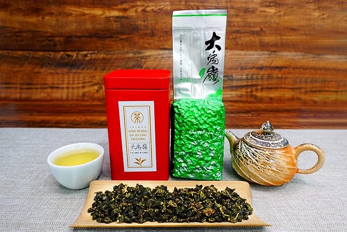 Xin Qing Dayuling Oolong Tea Dayuling Tea Taiwan Mountain Oolong Te Taiwan Gaoshan Ulong Tea Fruity Aroma Dayuling Taiwanese Oolong Tea 200g/7.05oz
