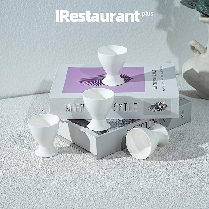 Bone China Wide Rim Commercial Grade Dinnerware Egg Cup, Case of 6