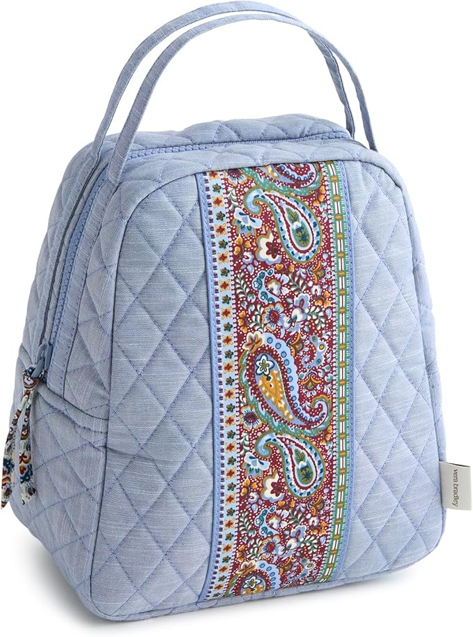 Premium Cotton Lunch Bag, Chambray, One Size