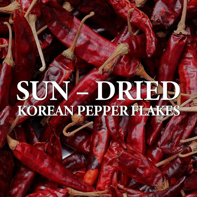 Wang Sun-Dried Fine Gochugaru for Kimchi, Red Pepper Flakes, Chilli Powder, 1 Pound