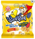 OTOKI Ppushu Ppushu Noodle Snack Grilled Chicken Flavor, Korean Ramen Snack, Crush to Eat, 90g, 24 Pack