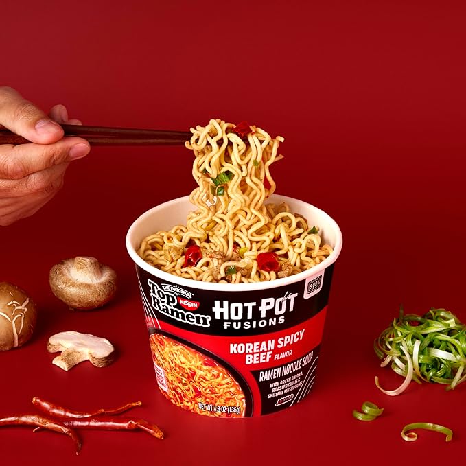 Top Ramen Hot Pot Fusions Korean Spicy Beef, 4.8 Ounce (Pack of 6)