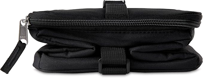 PackIt Freezable Essential Lunch Cooler, Black, Built with EcoFreeze Technology, Fully Freezable, Collapsible, Reusable, With Adjustable Crossbody Strap, Top Clip Handle, Designed for Fresh Office