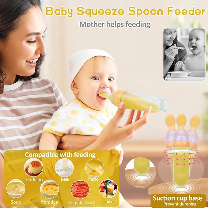 Easter Bunny Baby Fruit Feeder Pacifier | Infant Fruit Food Feeder Pacifier & Food Dispensing Spoon | Fresh Fruit Teethers for Babies | Silicone Feeder Baby,Gifts for Boys and Girls-Rabbit