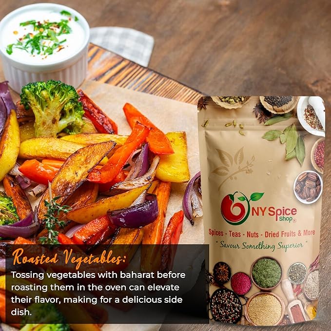 NY Spice Shop Baharat Seasoning Blend - 6 Ounce Middle Eastern Baharat Spice for Cooking And Culinary Use - Aromatic Fine Spice Mix For Meats Grains Legumes and Roasted Vegetables