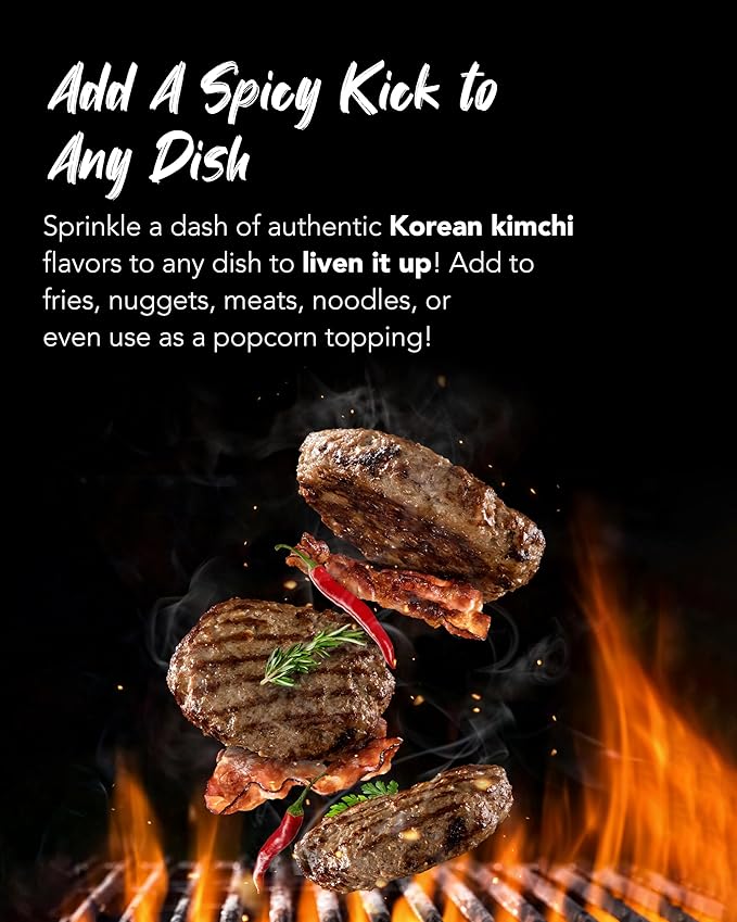 Funtable Kimchi Seasoning (4.23oz, 120g) - Authentic Korean Flavor Powder, Easy-to-Use. Perfect Seasoning for Chicken, Nuggets, Fries, Popcorn, Nachos & More.