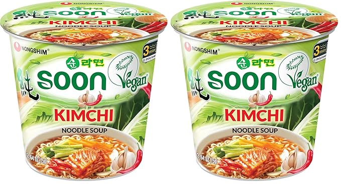 Nongshim Soon Kimchi Noodle Cup,2.64 Ounce,(Pack of 12)