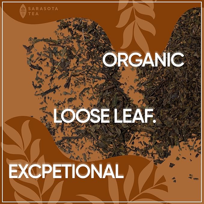 Organic Hojicha Green Tea Loose Leaf | Japanese Roasted Green Tea | Naturally Low Caffeine | Smooth Toasted Nutty Flavor | 4.4 oz Bulk Bag | Antioxidant Rich | Hot or Iced | Non-GMO