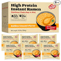HealSpot High Protein Instant Ramen, 6 Pack Non Fried Ramen Broth, 32g Plant Based Protein, Low Fat, Low Carb, Non GMO, Keto Friendly & Plant Based(Golden-Chicken) | 50% Protein, Keto Friendly, Vegen Friendly, Healthy Quick Meal