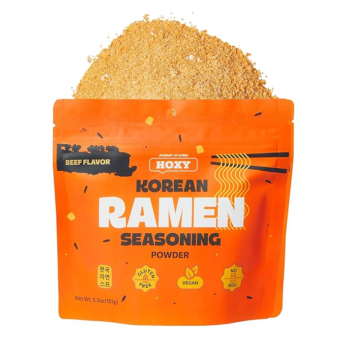 HOXY Journey of Korea "Korean Ramen Seasoning" | Gluten Free, Vegan, No-MSG | Premium Finest Ramen Seasoning Powder | 5.3oz (Beef)