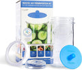 Masontops Fermentation Jar Starter Set, Easy Vegetable Fermentation Kit, Includes Mason Jar, Pickle Kit with Fermentation Lids & Fermentation Weight