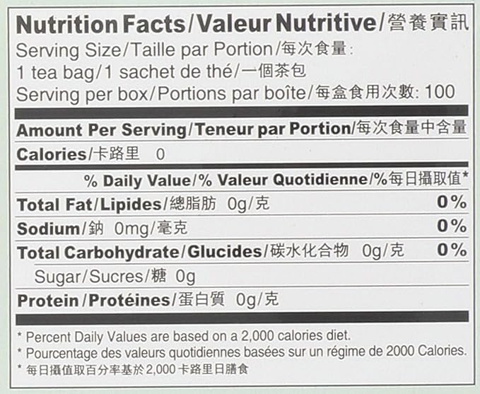 Prince of Peace Organic Oolong Tea, 100 Tea Bags – 100% Organic Black Tea – Unsweetened Black Tea – Lower Caffeine Alternative to Coffee – Herbal Health Benefits
