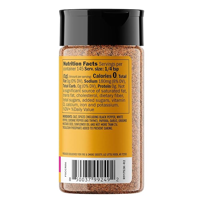 Fire & Smoke Society Chica Licka Bam Bam Chicken Seasoning | M 5.1 oz | BBQ Seasonings and Rubs for Smoking and Grilling | Chicken Wings, Turkey Rub, Poultry Seasoning