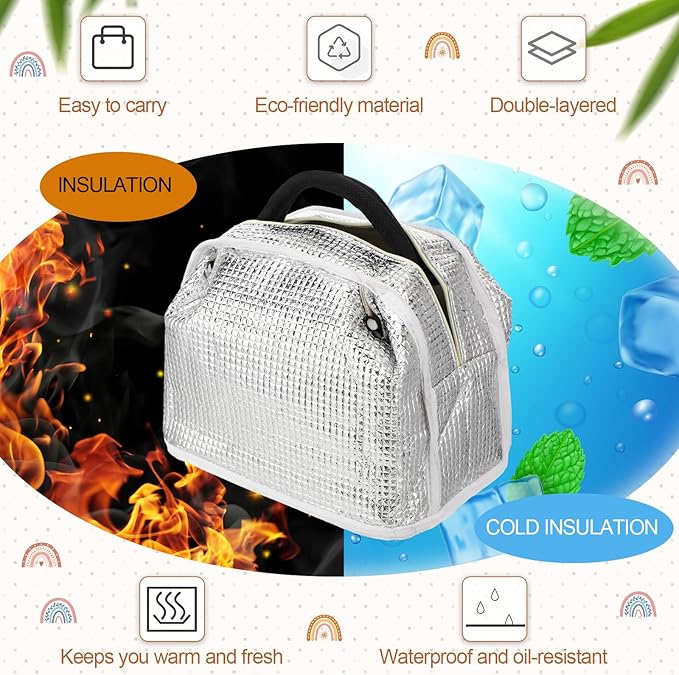 Teacher Appreciation Gifts Bulk Back to School Thank You Insulated Lunch Bags Teacher Reusable Lunch Bags Leakproof Totes End of Year Appreciation Gift for Men Women(12 Pcs,Boho)