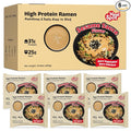 HealSpot High Protein Instant Ramen, 31g Plant Based Protein, Low Fat, Low Carb, Non GMO, Keto Friendly, Plant Based Dry Mixed Ramen, 6 Packs of Sesame Sauce Flavor | 50% Protein, Keto Friendly, Vegen Friendly, Healthy Quick Meal