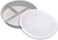 Rehabilitation Advantage High Sided Partitioned Dish with Lid, Gray