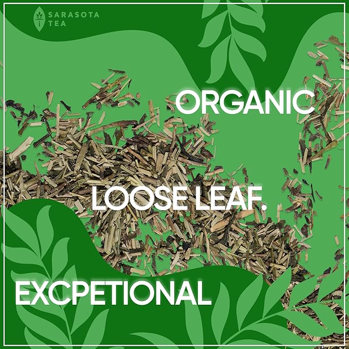 Kukicha Green Tea Loose Leaf | Japanese Twig & Leaf Green Tea | Low Caffeine | Smooth & Nutty Flavor | 4.4 oz Bulk Bag | Antioxidant Rich | Hot or Iced | Non-GMO