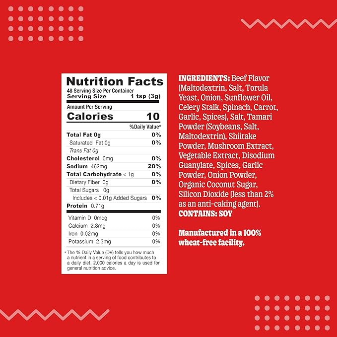 SAMABILA Korean Beef Instant Ramen Seasoning Powder - Gluten Free - Vegan - Medium Spicy - Premium Soup Powder - 5 oz