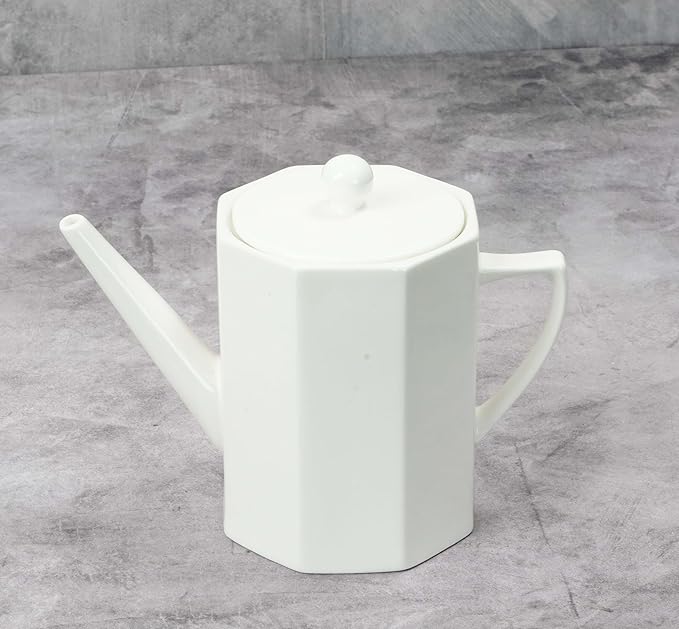 Bone China Cone Shape Commerical Grade Dinnerware Coffee Pot, 36oz, Case of 1, Elegance White