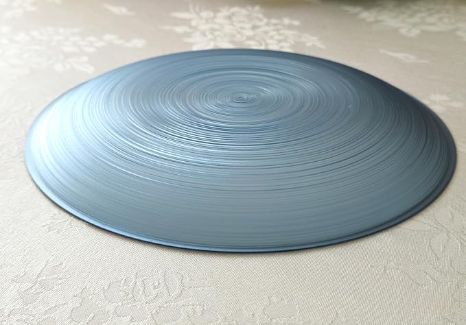OCCASIONS 50 Plates (25 Guests) Blue and Gold Disposable Plastic Plates, Heavy Duty Elegant Fancy for Wedding Party - 25x10'' Dinner + 25x7'' Salad & Dessert - BPA Free, Belize in Blue & Gold