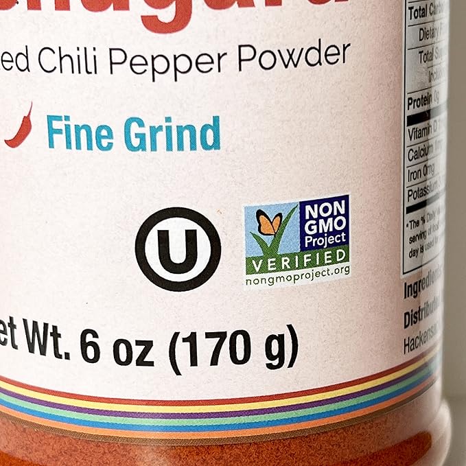 Non-GMO Gochugaru, Kosher, Gluten Free, No additives, Korean Red Pepper Powder, Fine Grind 6 OZ