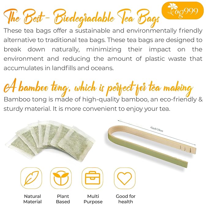 60 Tea Bags - Anti-Inflammaheb Loose Leaf Tea, 100% Natural from Ginger, Turmeric, Peppermint, Black Pepper, Cinnamon. Made with Natural Material Tea Bags. No Sugar, No Caffeine, No Gluten, Vegan.