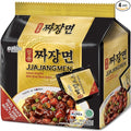 Paldo Fun & Yum Ilpoom Jjajangmen Noodles, Pack of 4, Traditional Brothless Chajang Ramen with Savory & Sweet Black Bean Sauce, Oriental Style Korean Ramyun, Soupless K-Food, 200g x 4