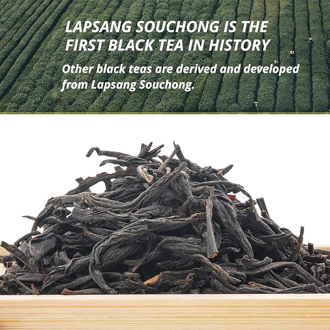 oriarmcha Wuyi Lapsang Souchong Black Tea Loose Leaf - Zheng Shan Xiao Zhong Longan Aroma No Smoky Taste - Chinese Kung Fu Black Tea 100g Ziplock Resealable Bag