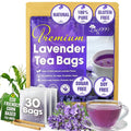 TOG999, Premium 30 Lavender Flower Tea Bags, 100% Natural & Pure. Loose Flower Lavender Herbal Tea. No Sugar, No Caffeine, No Gluten, Vegan.