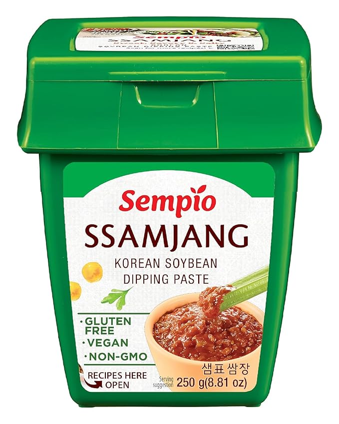 SEMPIO Gluten-Free Ssamjang: Mild Seasoned Soybean Paste, Savory Dipping Sauce for Meat & Vegetables, Korean BBQ, Vegan Non-GMO (8.8oz/250g)