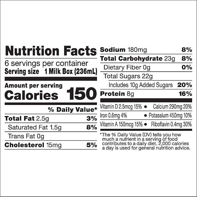 Horizon Organic Shelf Stable 1% Lowfat Chocolate Milk Boxes, Pack of 6 - 8g Protein per Serving