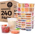 Glotoch Express Variety Pack 8oz, 16oz & 32oz Containers with Lids, BPA-Free Plastic Deli Food Storage, Stackable, Microwave/Freezer/Dishwasher Safe, 240 Pack