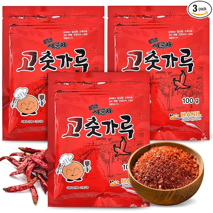 COELO Gochugaru Korean Chilli Flakes 100g x 3Pack (Total 10.58oz) | Premium Korea Chilli Red Pepper Powder Coarse Flakes Seasoning for Korean Spice for Kimchi & Cooking K-Food | Vegan, NO MSG