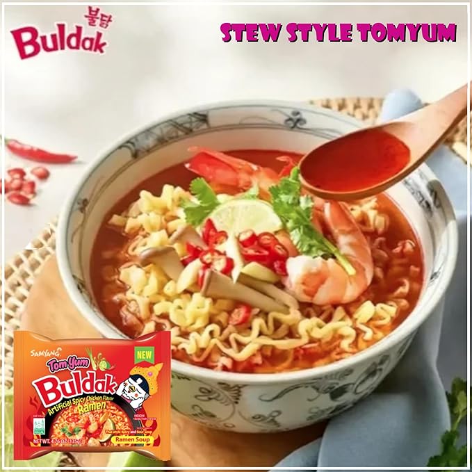 Samyang Buldak Chicken Stir Fried Ramen Korean Ramen (5 Flavor Combo, 5 Pack)