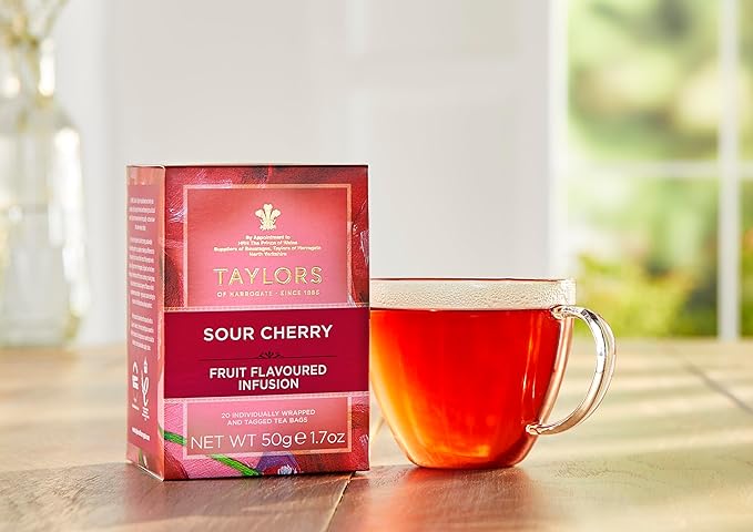 Taylors of Harrogate Sour Cherry Infusion, 20 Teabags (Pack of 2)