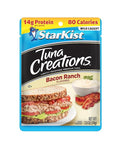 StarKist Tuna Creations Bacon Ranch Pouch (2.6 oz - 1 Pack) Wild Caught, High Protein Shelf Stable Seafood, Gluten Free, Soy Free, Kosher, No Draining, Ready to Eat for Salads and Sandwiches