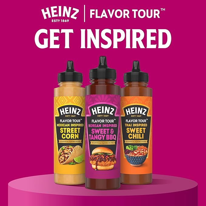 Heinz Flavor Tour Korean Inspired Sweet & Tangy BBQ Sauce, 10 fl oz Bottle