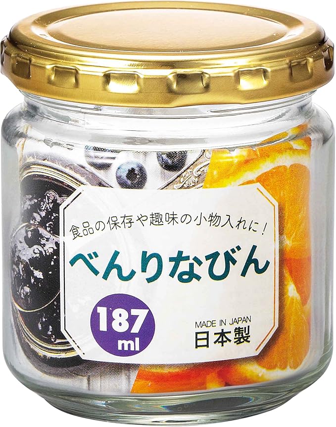 Toyo Sasaki Glass HW-515-A-JAN Storage Container, Benrina Bottle, 6.1 fl oz (187 ml), Set of 6, Storage Bottle, Bottle, Made in Japan, Bookmark Included