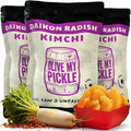 Olive My Pickle Fermented Kimchi - 48 Ounces | 3-Pack Bundle of Probiotic Daikon Radish Kimchi | Fresh & Flavorful Korean Food with Natural Probiotics for Gut Health - Perfect for Ramen & Spicy Noodles
