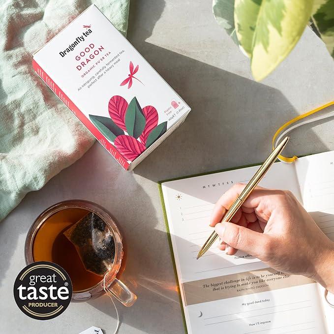 Dragonfly Tea Organic Pu Er Tea, 20 CT