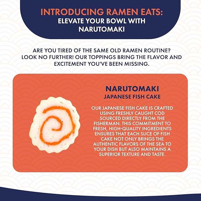Ramen Eats Dehydrated Fish Cake Narutomaki Noodle Topping 3 OZ (Standard)