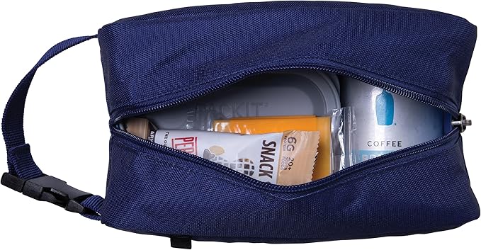 PackIt Freezable Small Insulated Snack Box, True Blue, with EcoFreeze Technology (Built-in Ice Pack), Mini Cooler or Small Lunch Bag, For Fresh Snacks On the Go, for Work, Gym, or Travel