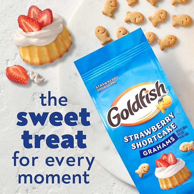 Goldfish Grahams Strawberry Shortcake Flavored Baked Snack Crackers, 6.6 Oz Bag